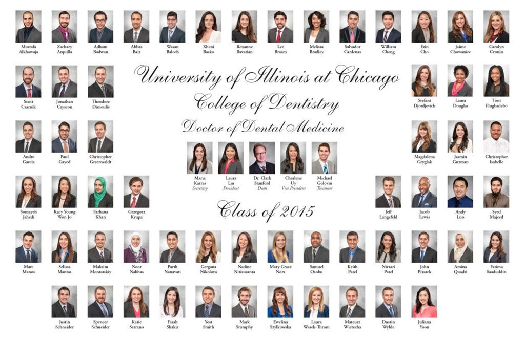 2015 Doctor of Dental Medicine graduating class, University of Illinois College of Dentistry
