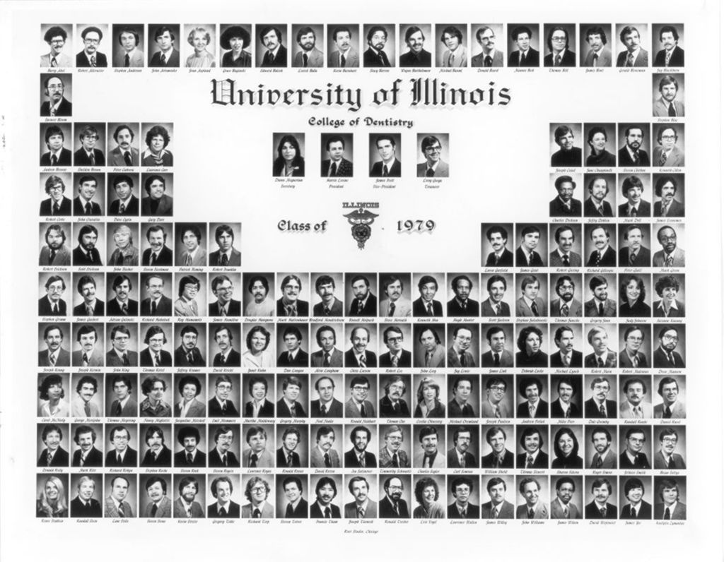 Miniature of 1979 graduating class, University of Illinois College of Dentistry