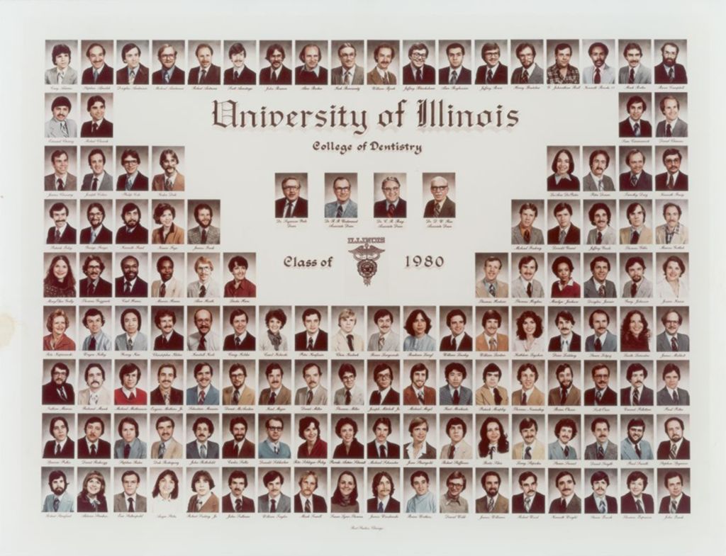 Miniature of 1980 graduating class, University of Illinois College of Dentistry