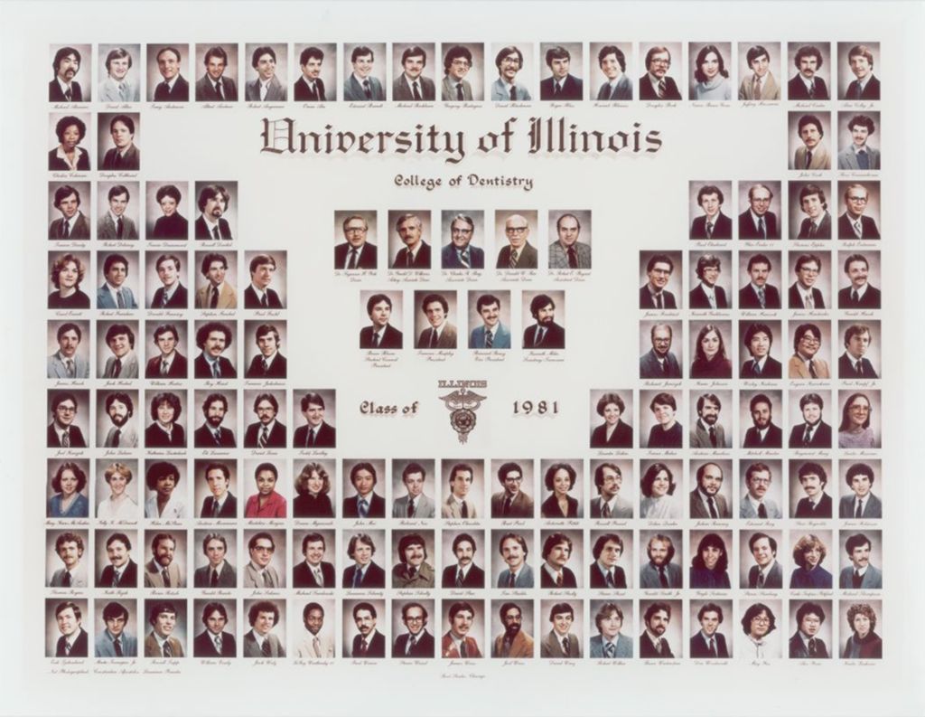 Miniature of 1981 graduating class, University of Illinois College of Dentistry