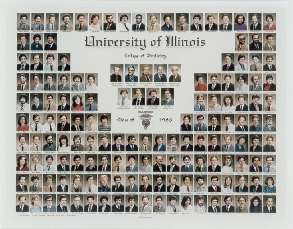 Miniature of 1983 graduating class, University of Illinois College of Dentistry
