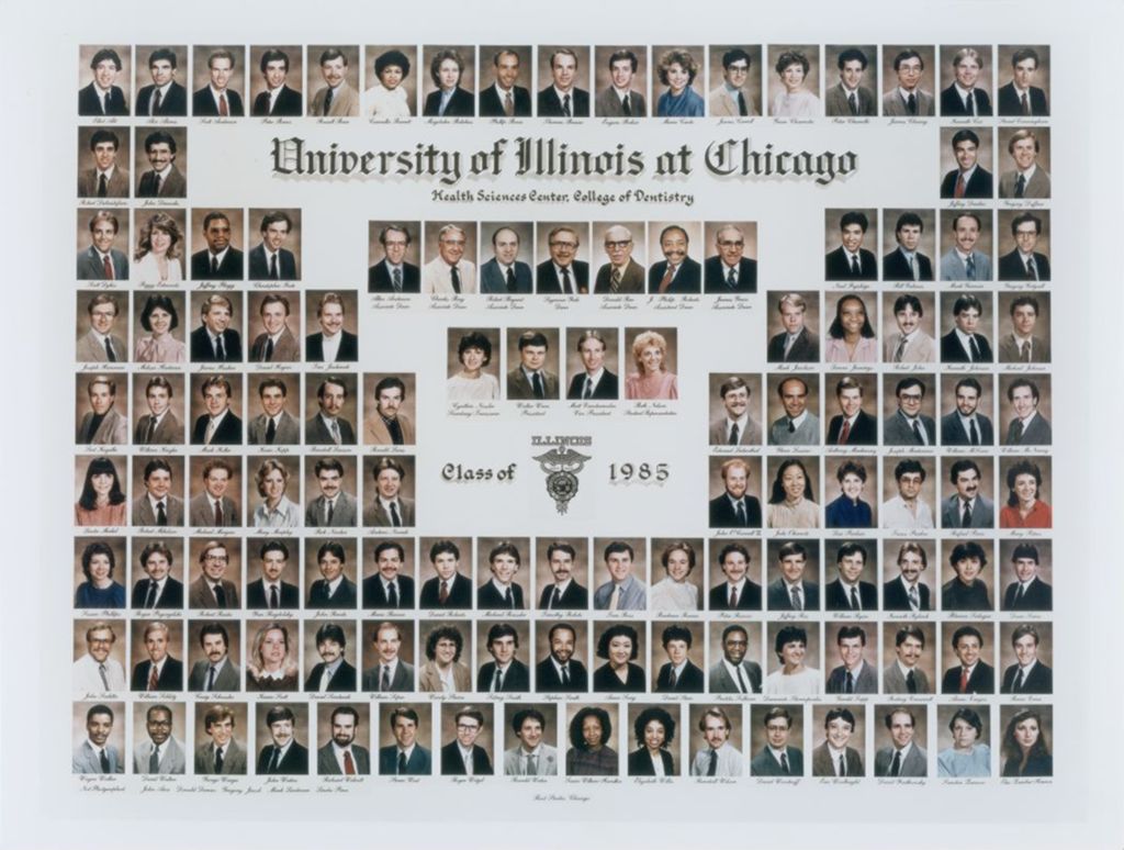 Miniature of 1985 graduating class, University of Illinois College of Dentistry