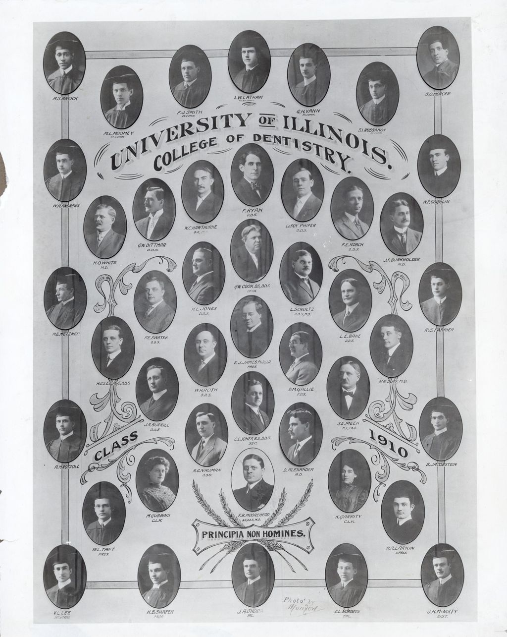 Miniature of 1910 graduating class, University of Illinois College of Dentistry