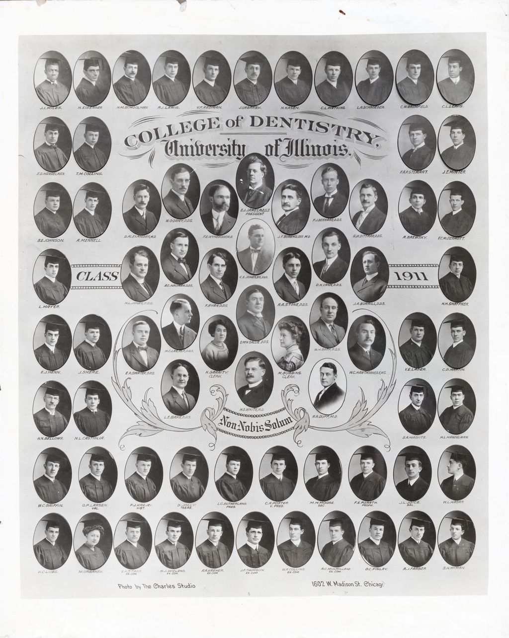 1911 graduating class, University of Illinois College of Dentistry