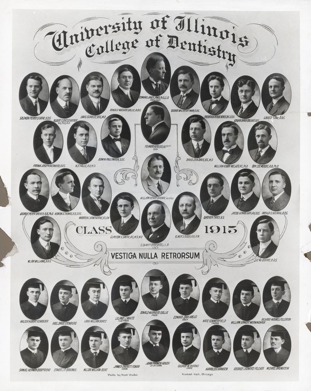 1915 graduating class, University of Illinois College of Dentistry
