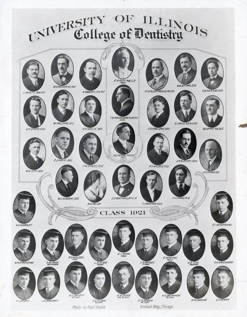 1921 graduating class, University of Illinois College of Dentistry