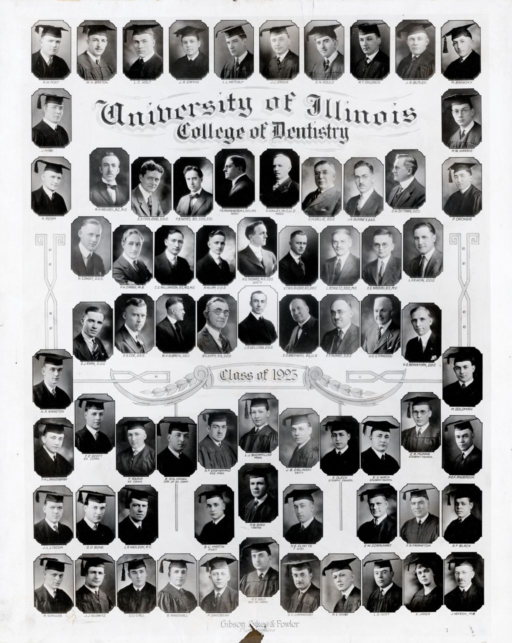 1923 graduating class, University of Illinois College of Dentistry