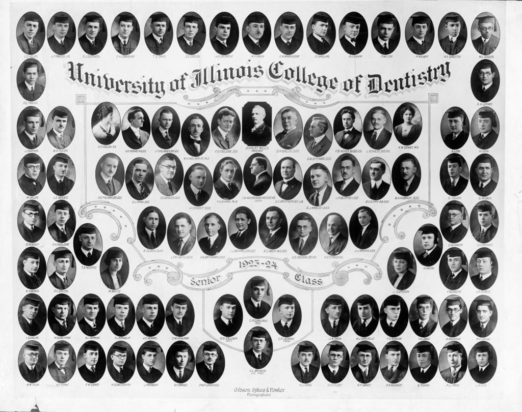 Miniature of 1924 graduating class, University of Illinois College of Dentistry
