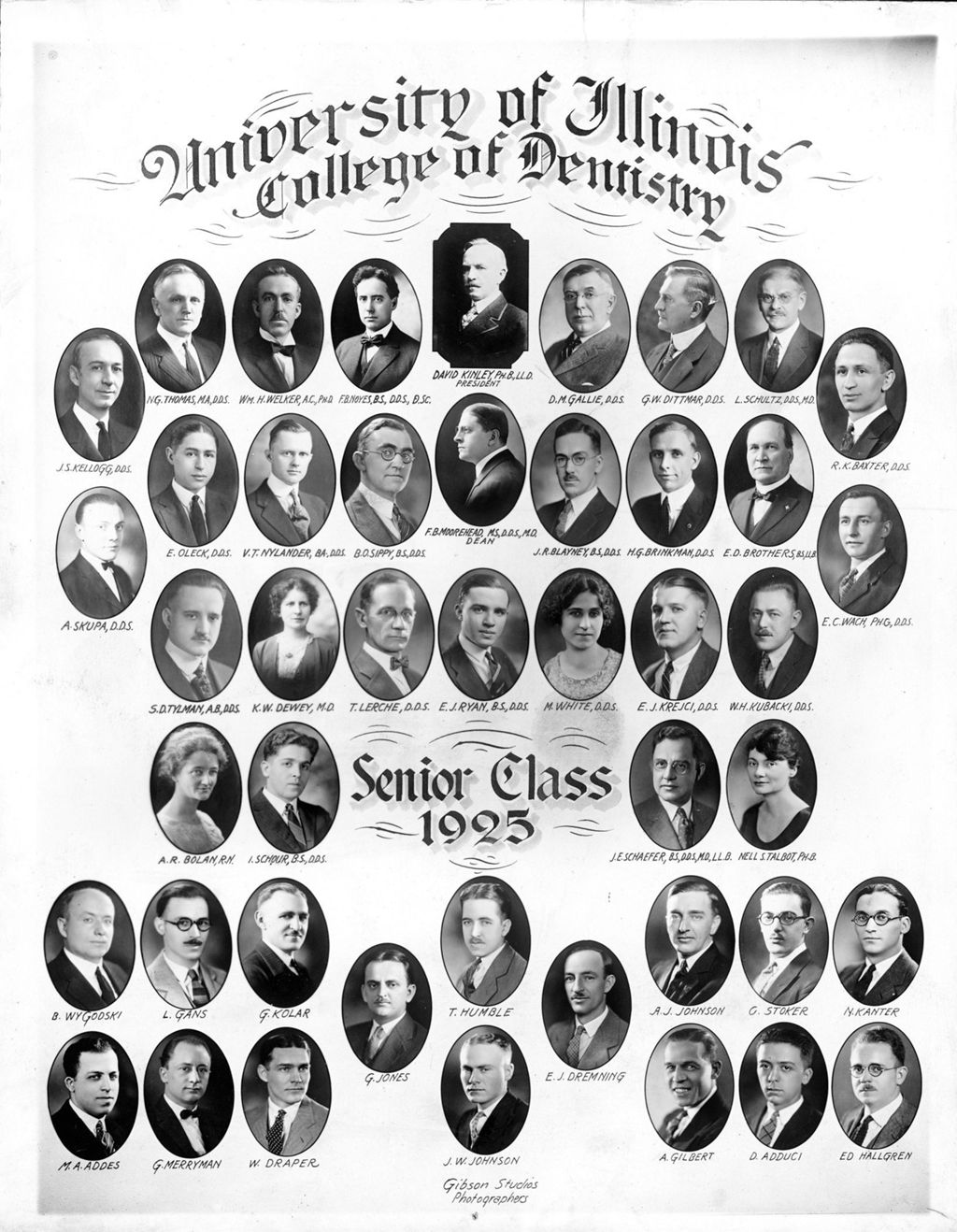 1925 graduating class, University of Illinois College of Dentistry