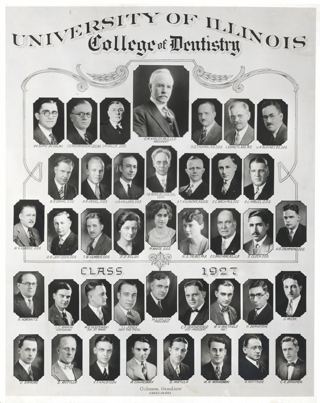 1927 graduating class, University of Illinois College of Dentistry
