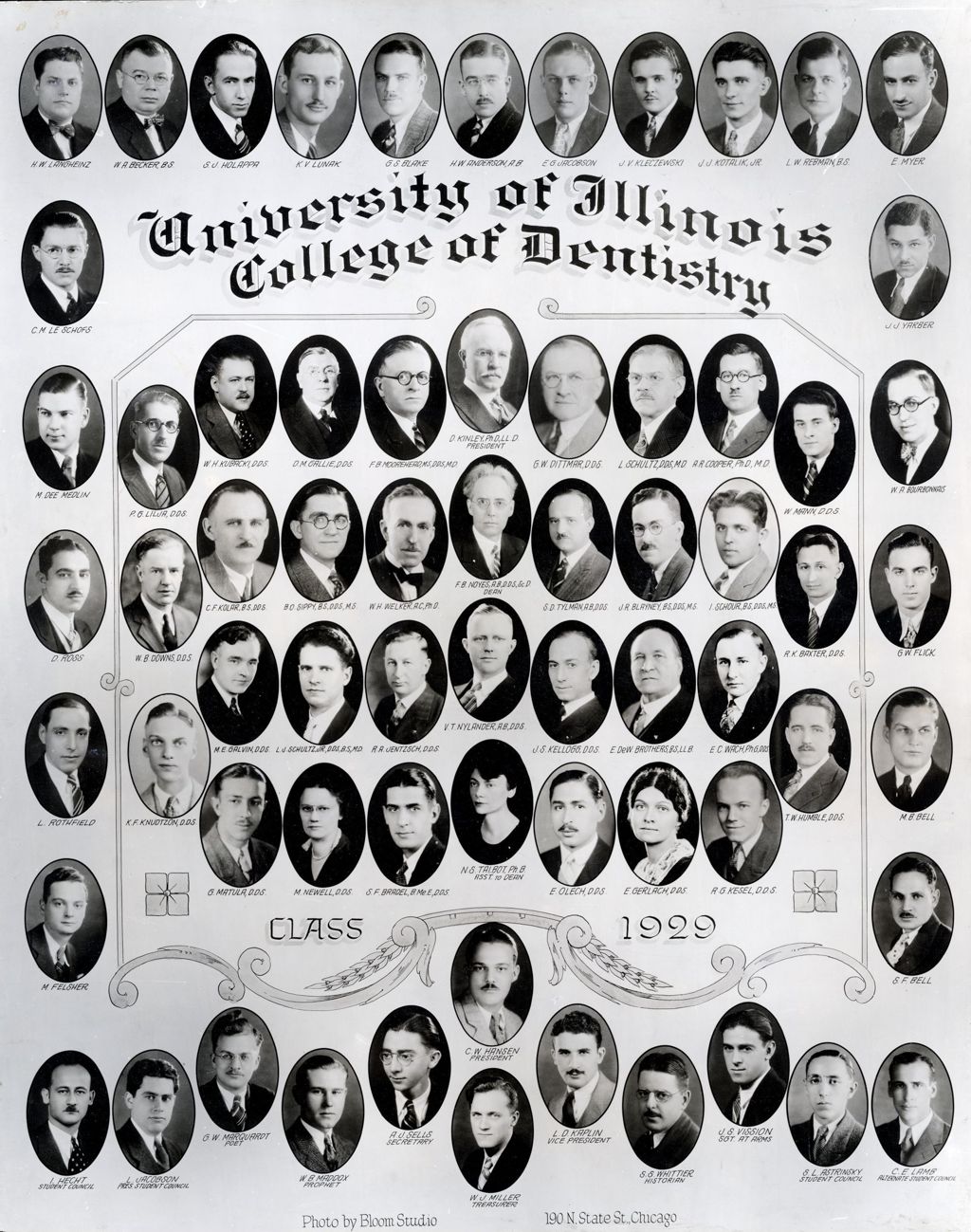 Miniature of 1929 graduating class, University of Illinois College of Dentistry