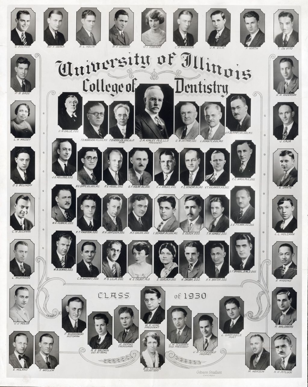 Miniature of 1930 graduating class, University of Illinois College of Dentistry