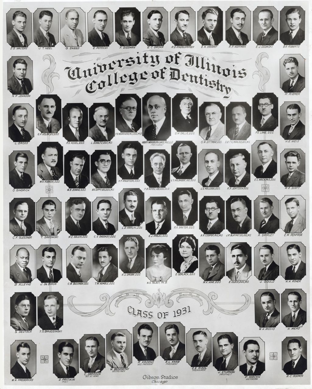 Miniature of 1931 graduating class, University of Illinois College of Dentistry