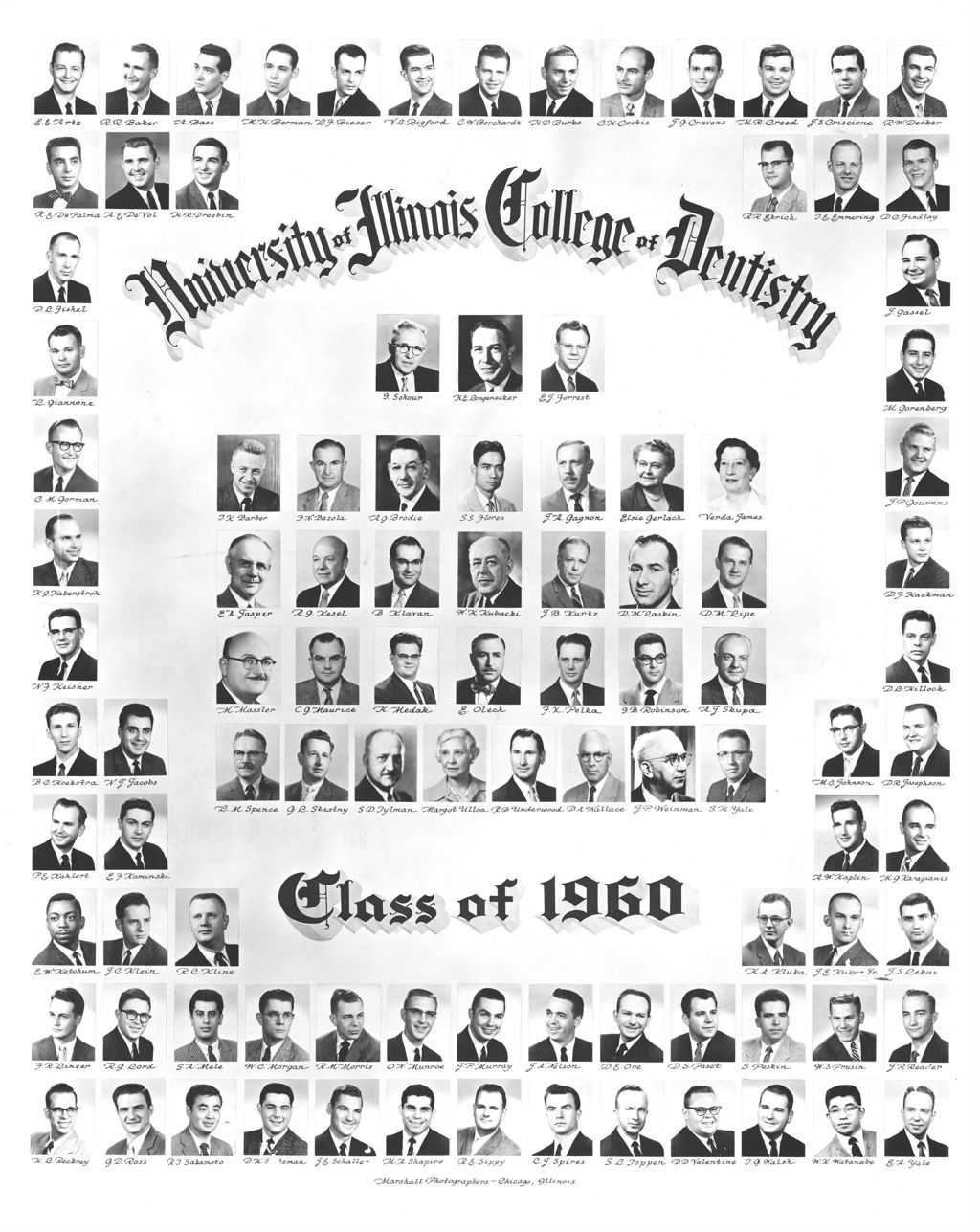 1960 graduating class, University of Illinois College of Dentistry
