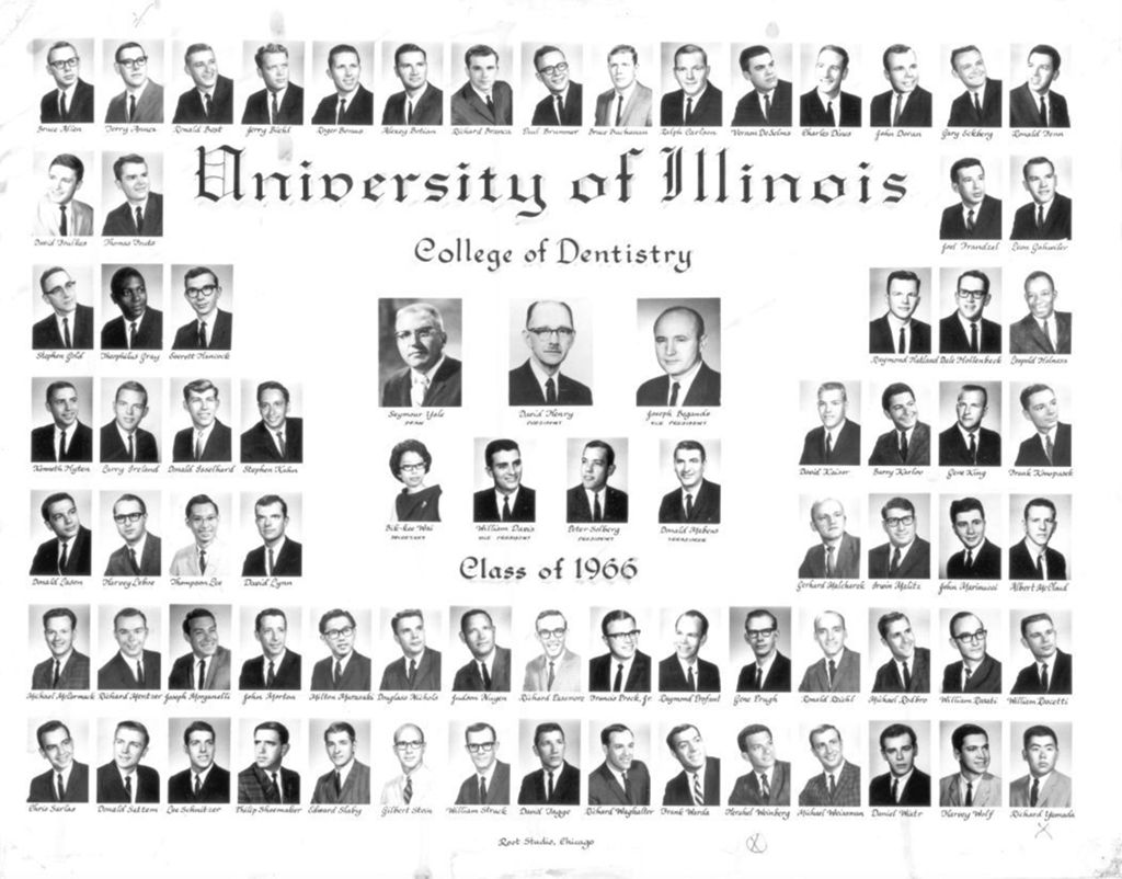 Miniature of 1966 graduating class, University of Illinois College of Dentistry