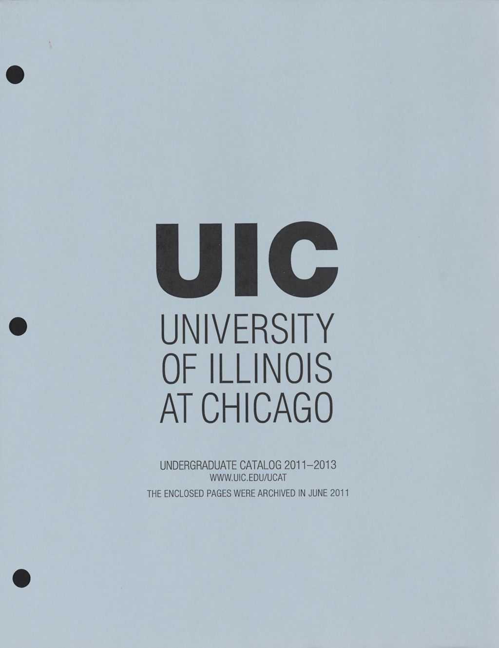 Miniature of Undergraduate Catalog, 2011-2013