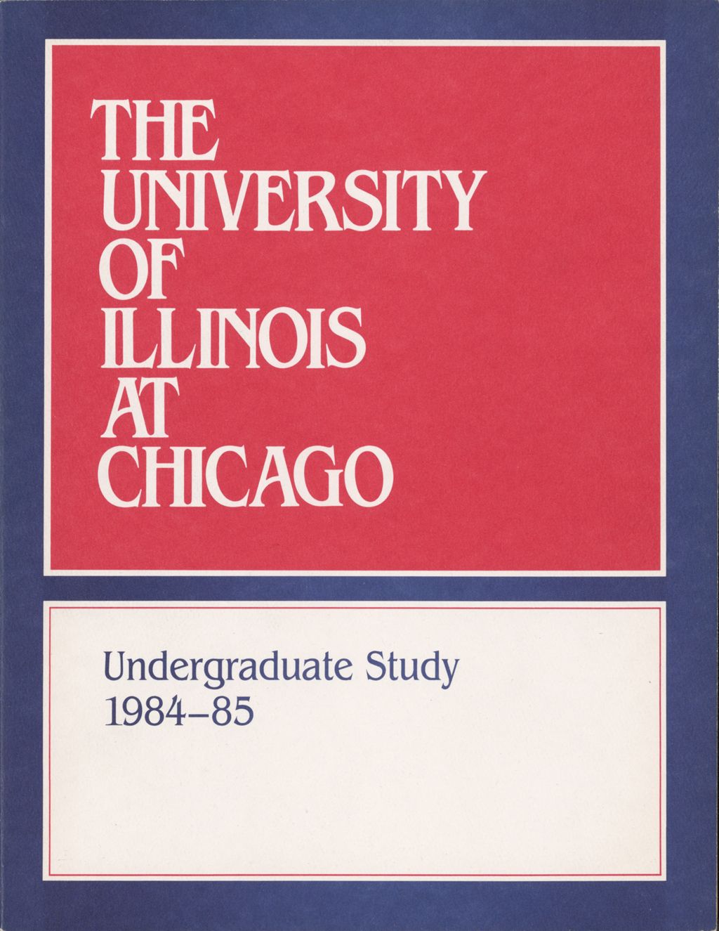 Miniature of Undergraduate Catalog, 1984-1985